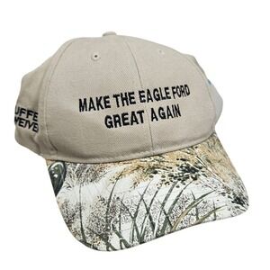 Make The Eagle Ford Great Again  NWT Flex Strap Tan Beige Camo Truck Hunting‎